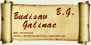 Budisav Galinac vizit kartica